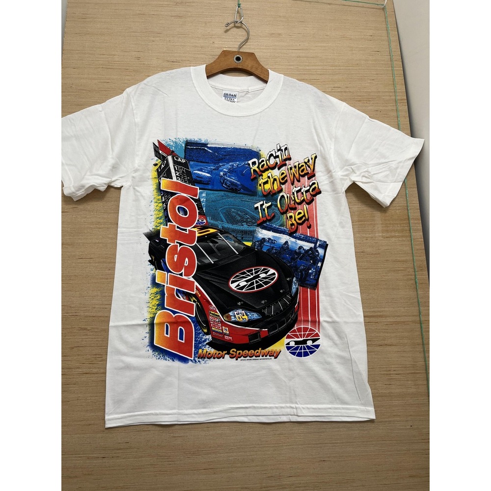 Bristol Motor Speedway Shirt Mens Medium Racing NASCAR Graphic‎ Tee Car Race